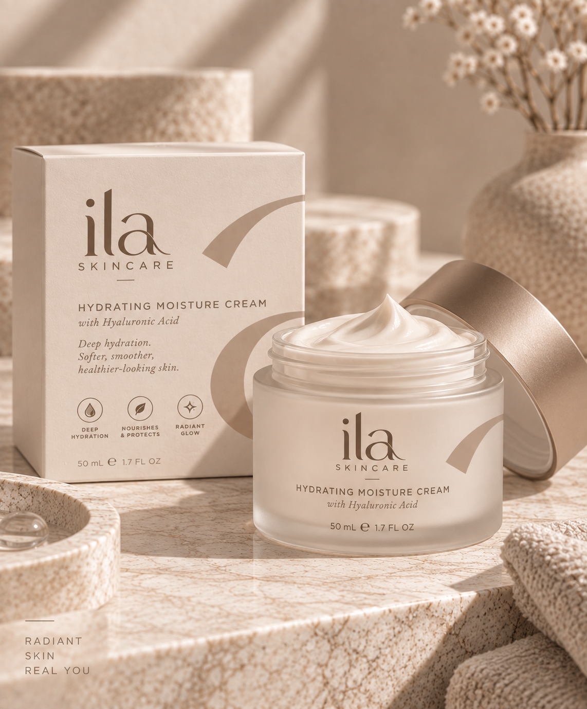 Hydrating Moisture Cream with Hyaluronic Acid – 50mL
